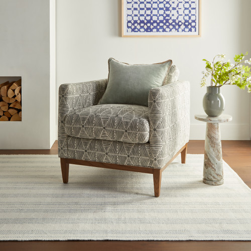 Dash & Albert Nexel Striped Farmhouse Blue Rug image 2