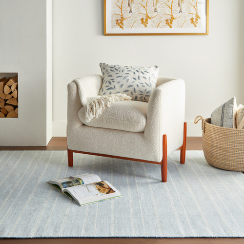 Dash & Albert Samson Handwoven Indoor/Outdoor Swedish Blue Rug image 2