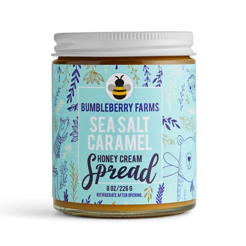 Bumbleberry Farms Sea Salt Caramel Honey Cream Spread 8 oz jar