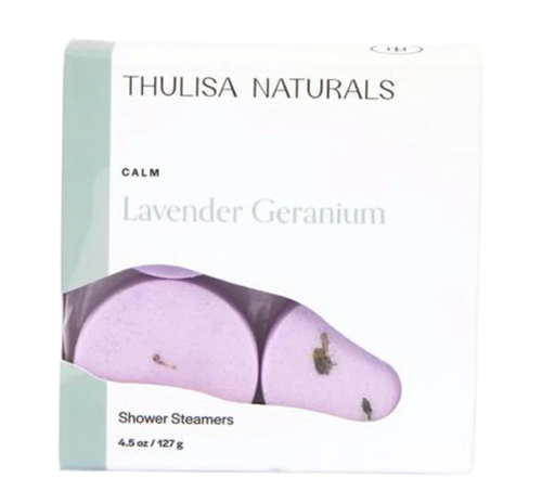 Thulisa Naturals Calm Lavender Geranium Shower Steamers – 4 Pack