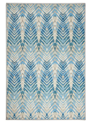 Dash & Albert Seneca Blue Machine Washable Rug - Lavender Fields