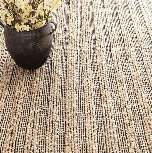 Dash & Albert Simba Black Woven Jute Rug Dash and Albert