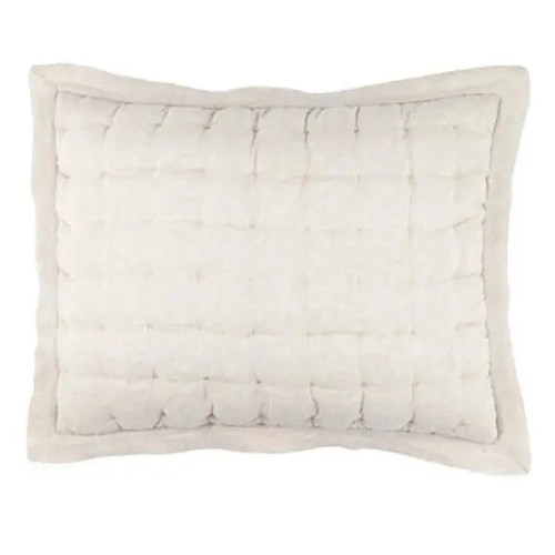 Pine Cone Hill Lush Linen Natural Puff Sham - Lavender Fields