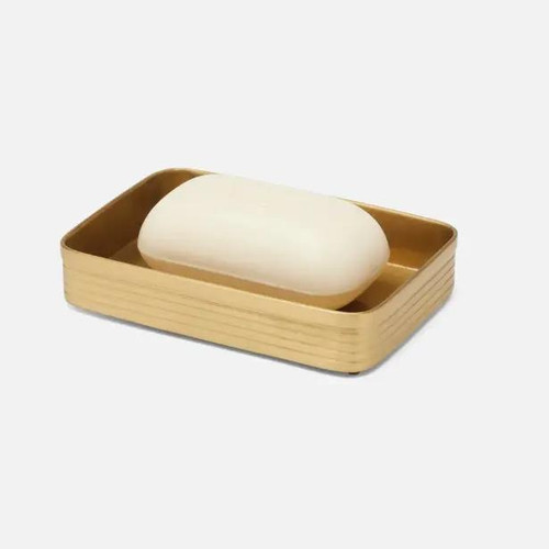 Pigeon & Poodle Adelaide Soap Dish in Matte Gold Pigeon & Poodle