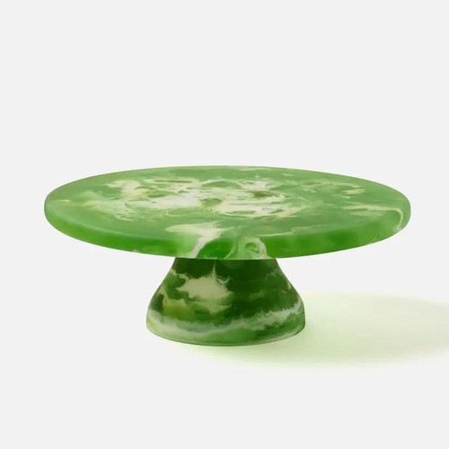 Blue Pheasant Hugo Green Swirled Cake Stand Blue Pheasant