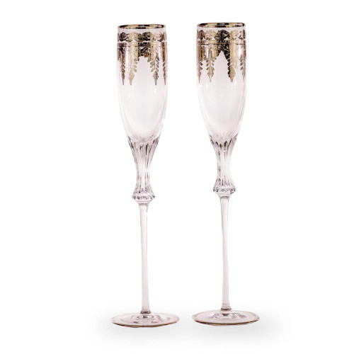 Arte Italica Vetro Platinum Wedding Flute, Set of 2
