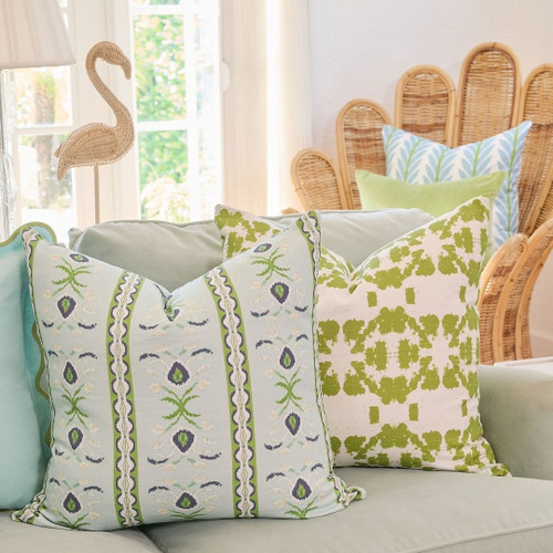 Laura Park Rosemary Stripe Lagoon Decorative Pillow - 22” x 22” Throw Pillow