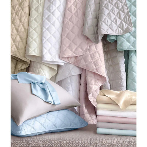 Pine Cone Hill Quilted Silken Solid Ivory Sham