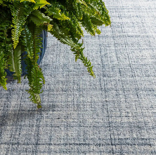 Dash & Albert Harris Blue/Ivory Micro Hooked Wool Rug Dash and Albert