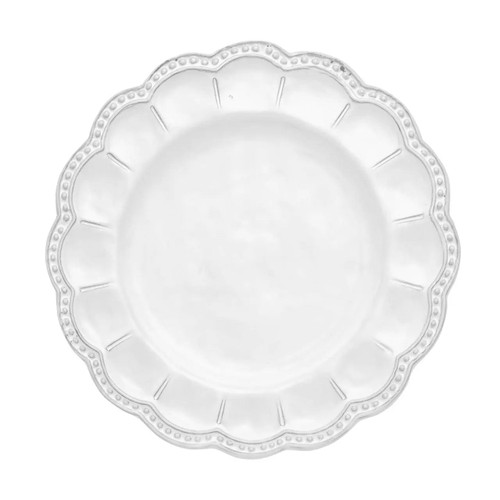Bella Bianca Beaded Salad Plate Set of 4 - Lavender & Company