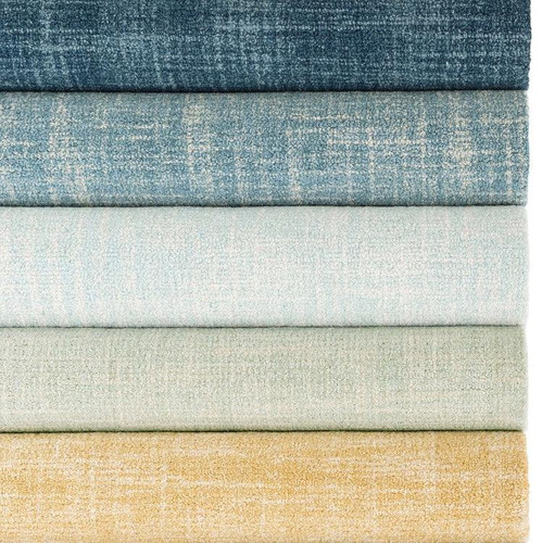Dash & Albert Crosshatch Sky Micro Hooked Wool Rug