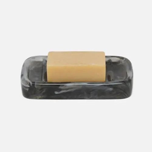 Pigeon & Poodle Abiko Rectangular Soap Dish in Obsidian Pigeon & Poodle