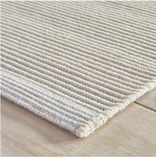 Dash & Albert Haverhill French Blue Handwoven Cotton Rug Dash and Albert