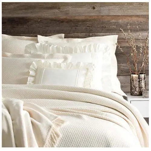 Pine Cone Hill Petite Trellis Ivory Matelasse Sham