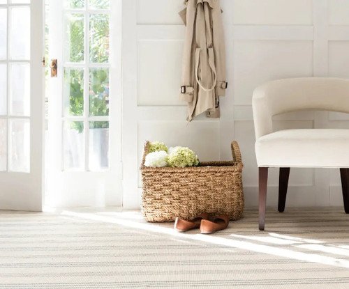 Dash & Albert Swedish Stripe Woven Cotton Rug - Lavender Fields