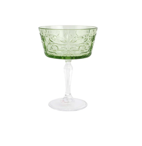 Barocco Mint Green Coupe Champagne Glass - Set of 4 Vietri