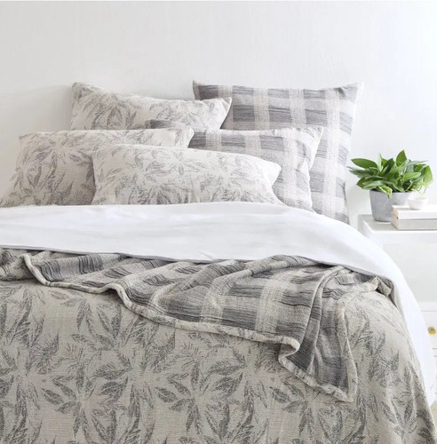 Pine Cone Hill Theodore Charcoal Matelasse Sham - Lavender Fields