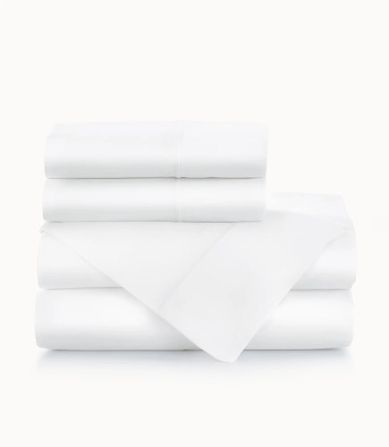 Soprano Sateen Sheet Set in White Peacock Alley