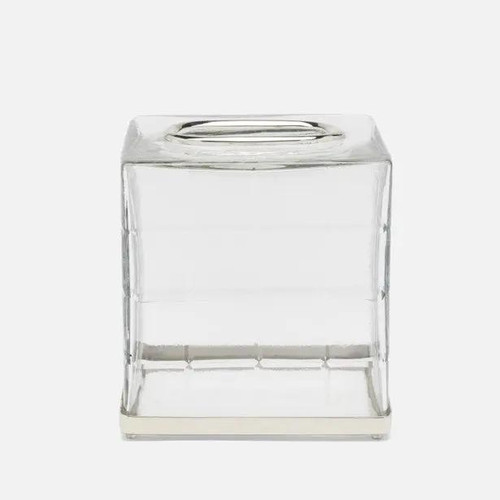 Pigeon & Poodle Argos Clear Glass Tissue Box Pigeon & Poodle