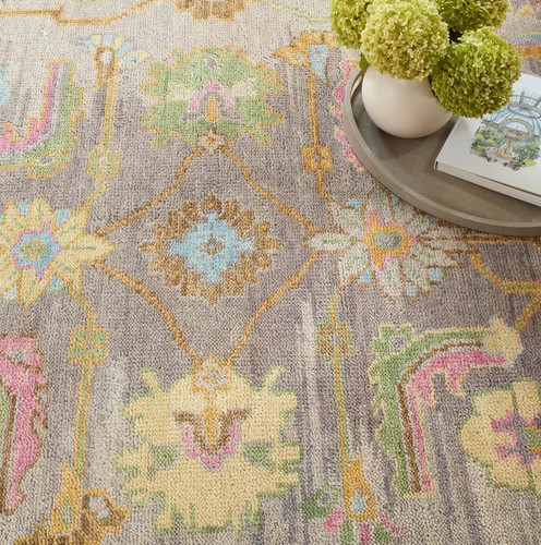 Dash & Albert Iris Multi Hand Knotted Wool Rug - Lavender Fields
