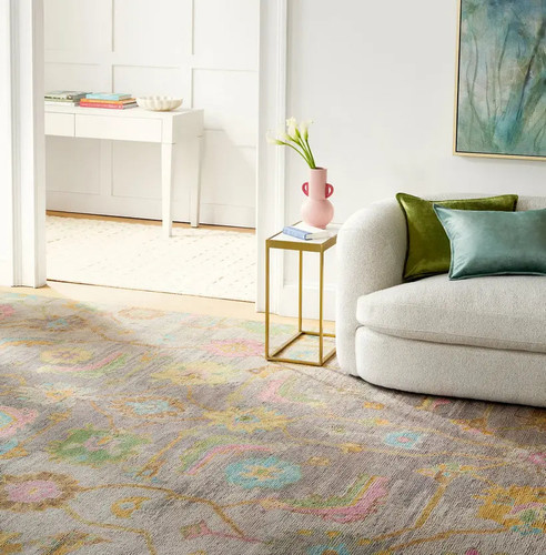 Dash & Albert Iris Multi Hand Knotted Wool Rug - Lavender Fields