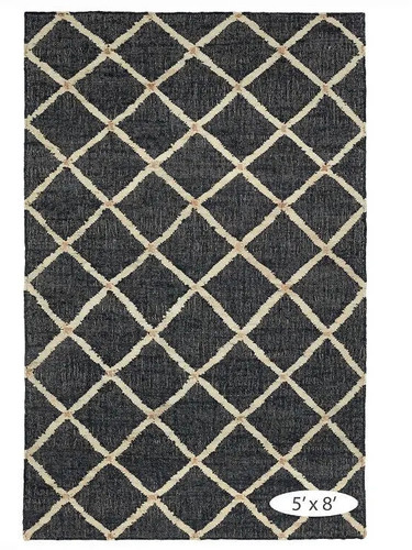 Dash & Albert Kali Black Woven Jute Rug Dash and Albert