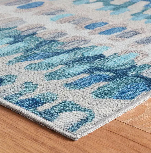 Dash & Albert Paint Chip Blue Washable Rug Dash and Albert