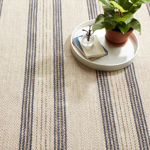 Dash & Albert Cielo Stripe Handwoven Cotton Rug - Lavender Fields