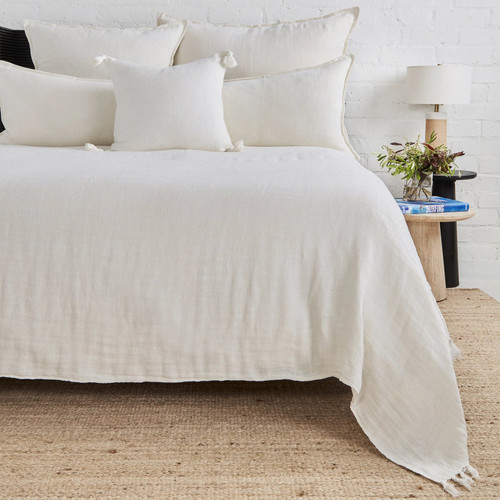 Pom Pom at Home Montauk Queen Blanket in Cream