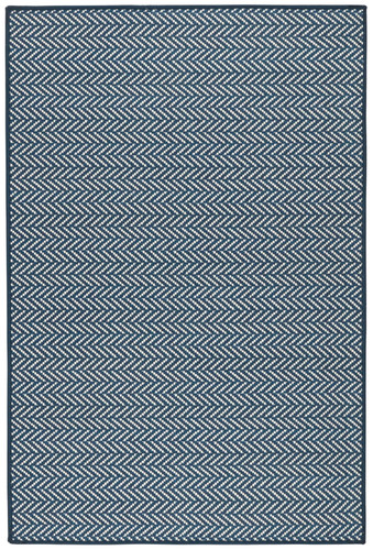 Dash & Albert Herringbone Navy Washable Rug Dash and Albert