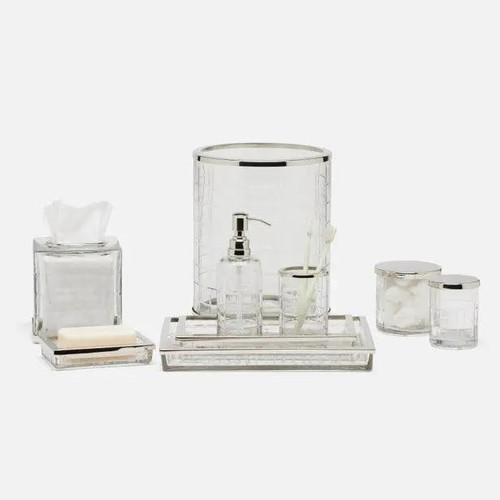 Pigeon & Poodle Argos Clear Glass Brush Holder Pigeon & Poodle
