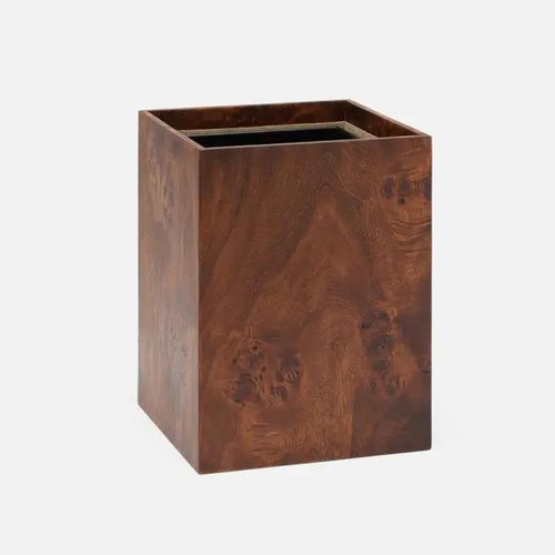 Pigeon & Poodle Bern Square Wastebasket in Dark Honey Pigeon & Poodle