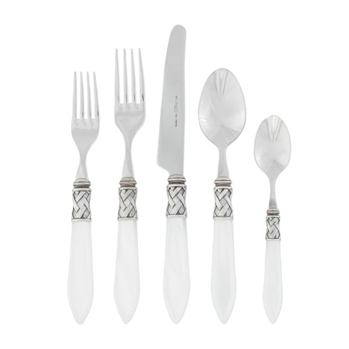 Aladdin Antique White Five-Piece Place Setting VIETRI