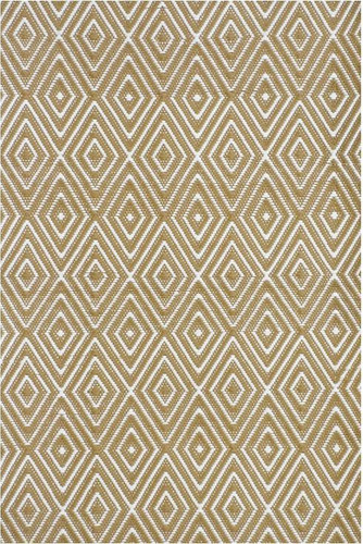 Dash & Albert Diamond Khaki/White Indoor/Outdoor Rug