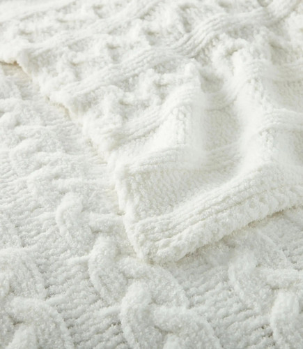 Peacock Alley Cozy Cable Knit Throw - Lavender Fields