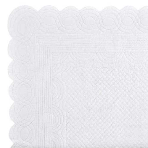 Pine Cone Hill Power Shake Scallop White Quilted Sham