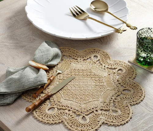 Blue Pheasant Belladonna Placemat Set of 4 - Lavender Fields