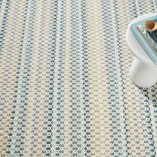 Dash & Albert Poppy Blue Woven Wool Rug Dash and Albert