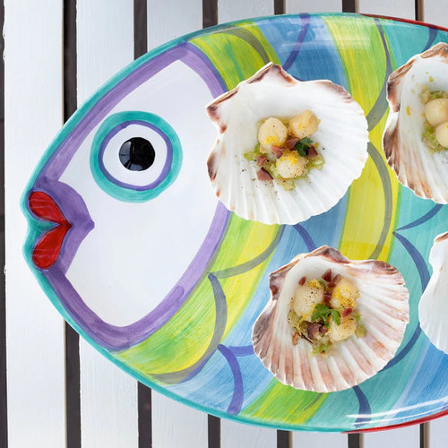 Pesci Colorati Figural Fish Platter VIETRI