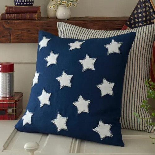 Taylor Linens Indigo Stars Decorative Pillow Taylor Linens