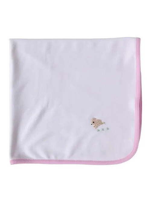 Jacaranda Living Baby Blanket, Bunny (Cream/Pink) Jacaranda Living