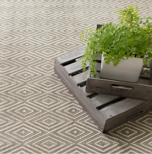 Dash & Albert Diamond Fieldstone Ivory Indoor/Outdoor Rug Dash and Albert