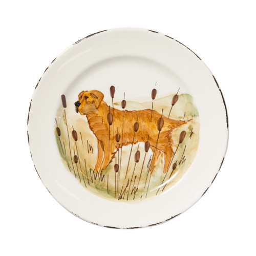 Wildlife Hunting Dog Dinner Plate VIETRI