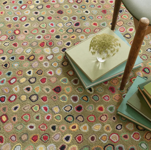 Dash & Albert Cat's Paw Sage Wool Micro Hook Rug Dash and Albert