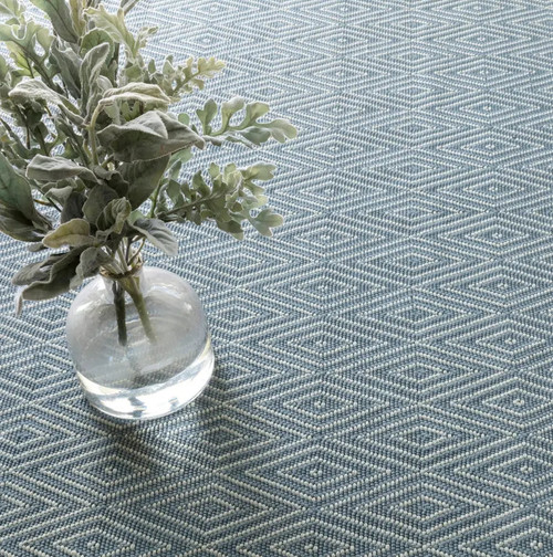 Dash & Albert Diamond Slate/Light Blue Indoor/Outdoor Rug Dash and Albert