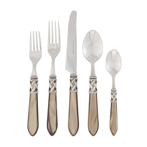 Aladdin Antique Taupe Five-Piece Place Setting VIETRI