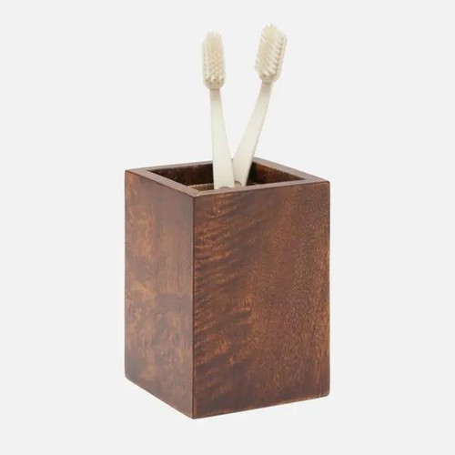 Pigeon & Poodle Bern Brush Holder in Dark Honey Pigeon & Poodle