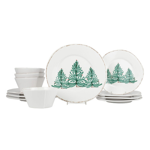 Melamine Lastra Holiday Twelve-Piece Place Setting VIETRI