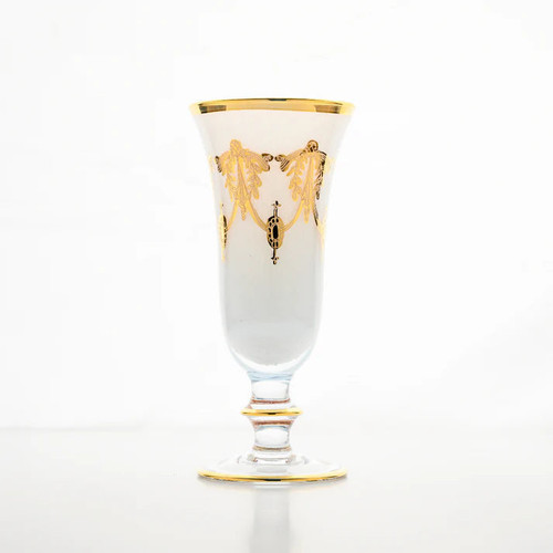 Rialto Borghese White with Gold Flute Arte Italica