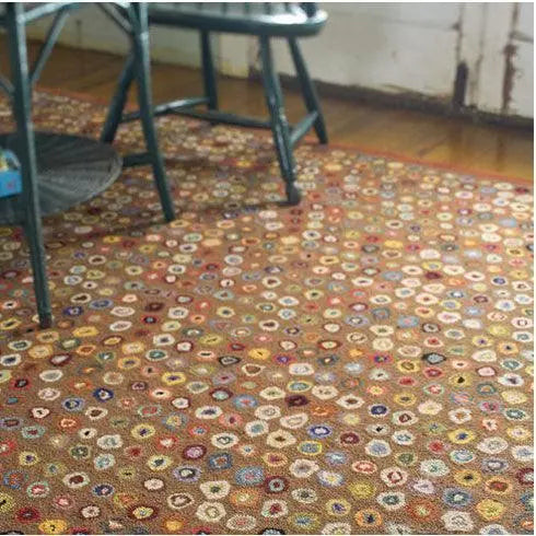 Dash & Albert Cat's Paw Brown Micro Hooked Rug
